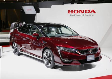 東京モーターショーにホンダが出展した新型ＦＣＶ＝２８日午前、東京・有明の東京ビッグサイト