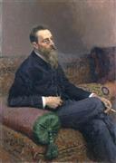 後の作曲家に大きな影響を与えたロシアの作曲家リムスキー＝コルサコフ（イリヤ・レーピン画、提供写真）