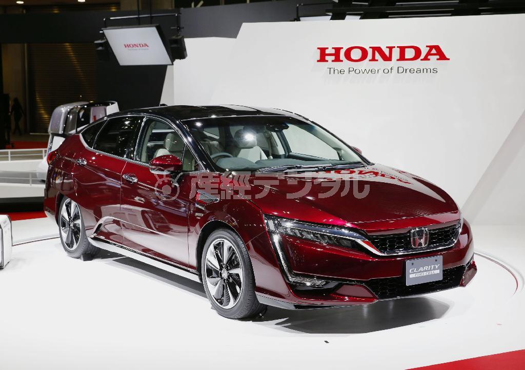 東京モーターショーにホンダが出展した新型ＦＣＶ＝２０１５年１０月２８日、東京都江東区の東京ビッグサイト（共同）