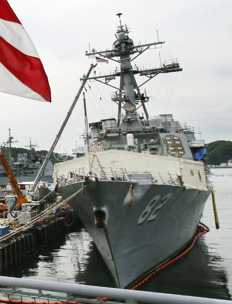 米海軍のイージス駆逐艦ラッセン＝２０１４年５月２７日（ＡＰ＝共同）