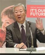 インタビューに答える日立製作所の中西宏明執行役会長兼最高経営責任者（ＣＥＯ）＝２９日、東京都千代田区