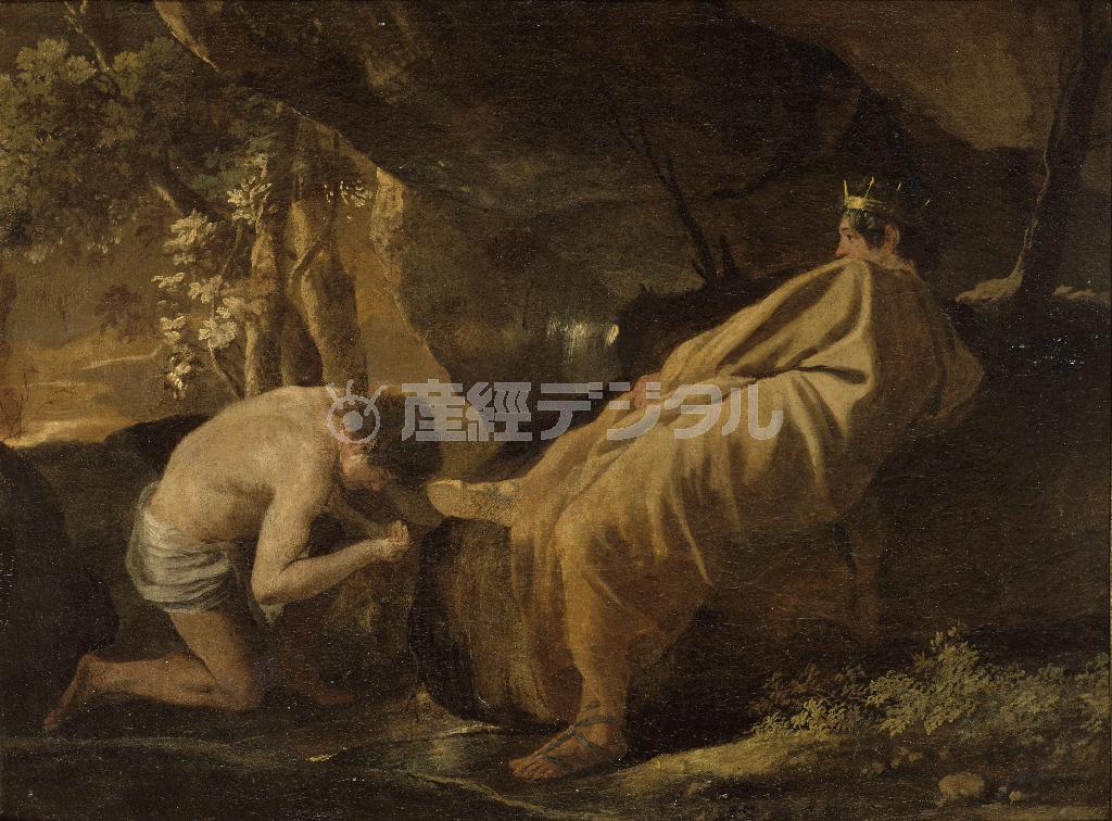 ニコラ・プッサン≪パクトロス川の源のミダス王≫１６２６年頃、油彩・カンヴァス（フェッシュ美術館（アジャクシオ）、提供写真）。（Ｃ）ＲＭＮ－Ｇｒａｎｄ＿Ｐａｌａｉｓ／Ｇｅｒａｒｄ＿Ｂｌｏｔ／ｄｉｓｔｒｉｂｕｔｅｄ＿ｂｙ＿ＡＭＦ
