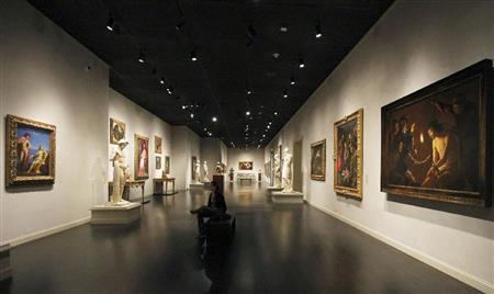 展示作品数も豊富なＬＡＣＭＡの西洋アートコレクション＝２０１４年１０月１２日、米カリフォルニア州ロサンゼルス（倉谷清文さん撮影）