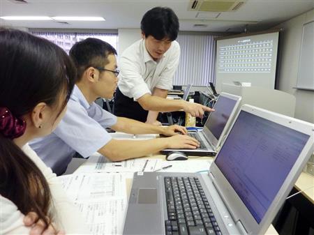 ＮＥＣが実施した“実戦”さながらのサイバー攻撃対策の演習＝９月１８日、東京都港区