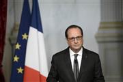 パリ同時テロを「イスラム国」の犯行と断定したと明らかにするフランスのフランソワ・オランド大統領＝２０１５年１１月１４日、フランス・首都パリ（ロイター）