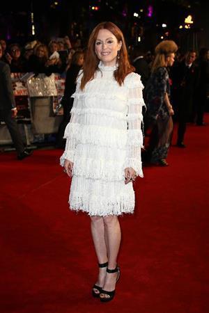 米女優、ジュリアン・ムーアさん＝２０１５年１１月５日、英国・首都ロンドン（ＡＰ）