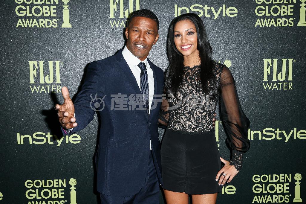 米俳優でミュージシャンのジェイミー・フォックスさん（左）の娘、コリーンさん＝２０１５年１１月１７日、米カリフォルニア州ウエストハリウッド（ＡＰ）