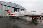 中国の国産小型ジェット旅客機「ＡＲＪ２１」＝２９日、上海（共同）