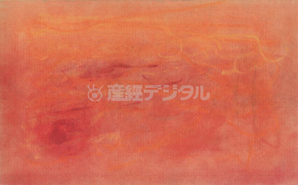 オノ・ヨーコ《見えない花》より「ある朝早く」１９５２年、インク・パステル／紙、個人蔵。（Ｃ）ＹＯＫＯ＿ＯＮＯ＿２０１５。Ｙｏｋｏ＿Ｏｎｏ，ＡＮ＿ＩＮＶＩＳＩＢＬＥ＿ＦＬＯＷＥＲ，１９５２，Ｉｎｋ＿ｏｎ＿ｐａｐｅｒ＿ａｎｄ＿ｐａｓｔｅｌ＿ｏｎ＿ｐａｐｅｒ；ｔｗｏ＿ｓｈｅｅｔｓ＿ｆｒｏｍ＿ｔｈｅ＿ｗｏｒｋ，Ｐｒｉｖａｔｅ＿Ｃｏｌｌｅｃｔｉｏｎ。（Ｃ）ＹＯＫＯ＿ＯＮＯ＿２０１５