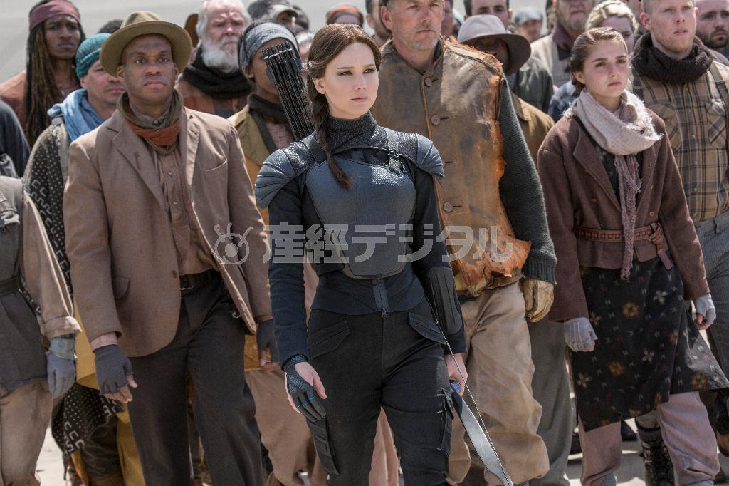 人気ＳＦアクションシリーズの最終作「ハンガー・ゲームＦＩＮＡＬ：レボリューション」（ＡＰ）