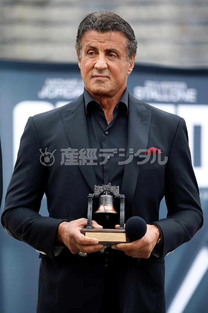 米俳優、シルベスター・スタローンさん＝２０１５年１１月６日、米ペンシルベニア州フィラデルフィア（ＡＰ）