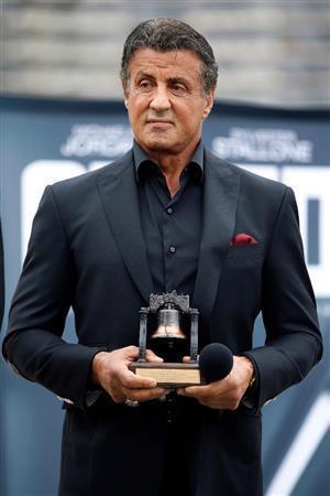 米俳優、シルベスター・スタローンさん＝２０１５年１１月６日、米ペンシルベニア州フィラデルフィア（ＡＰ）
