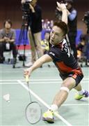 男子シングルスで初優勝した桃田賢斗＝２０１５年１２月６日、東京都渋谷区の代々木第二体育館（共同）