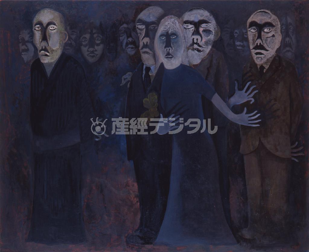 中村正義「おそれＢ」１９７４年（豊橋市美術博物館提供）