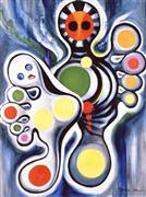 岡本太郎「記念撮影」１９７５年（川崎市岡本太郎美術館提供）