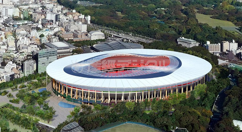 日本スポーツ振興センター（ＪＳＣ）が発表した新国立競技場のイメージ図（Ｂ案）。Ａ案とともに「杜のスタジアム」をコンセプトとしている（技術提案書よりＪＳＣ提供）