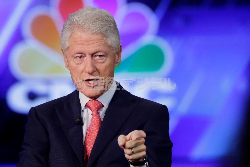 ビル・クリントン元米大統領＝２０１５年９月２８日、米ニューヨーク（ＡＰ）