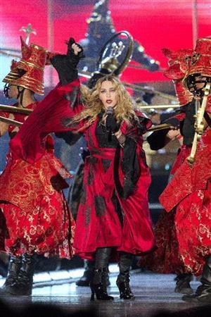 世界的な歌姫、マドンナさん＝２０１５年１２月１日、英国・首都ロンドン（ＡＰ）