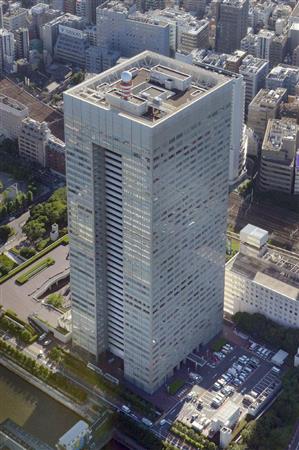 東芝本社の入るビル＝東京都港区