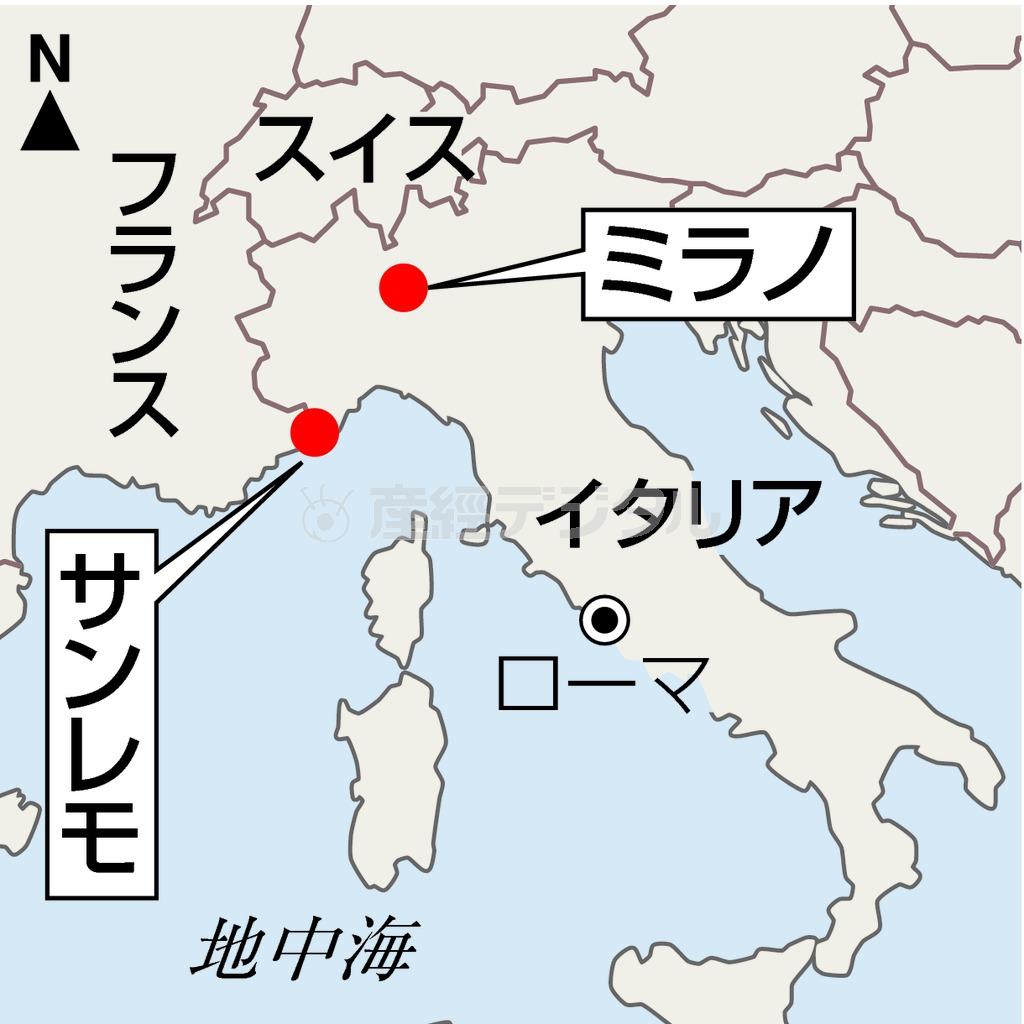 イタリア・ロンバルディア州ミラノ、リグーリア州サンレモ