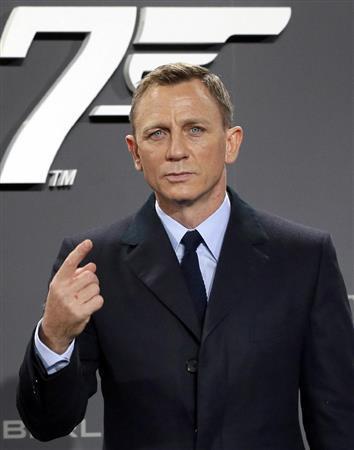 英俳優、ダニエル・クレイグさん＝２０１５年１０月２８日、ドイツ・首都ベルリン（ＡＰ）