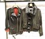左からレザーブランド「Ｓｉｓｉｉ」とＳＴＹＬＥ＆ＥＤＩＴがコラボしたライダーズレザージャケット（１１万円）と、Ｓｉｓｉｉ×ＭＵＶＥＩＬがコラボしたファー付きフリルレザー（１３万円）＝２０１５年１０月１３日、東京都渋谷区（藤沢志穂子撮影）