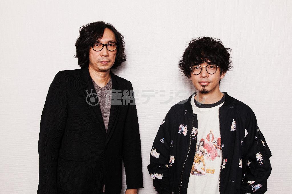 行定勲（ゆきさだ・いさお）監督（左）とＡＳＩＡＮ＿ＫＵＮＧ－ＦＵ＿ＧＥＮＥＲＡＴＩＯＮの後藤正文さん＝２０１５年１２月１７日（三島タカユキさん撮影、提供写真）