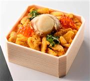 新幹線開業駅弁対決北海道新幹線新函館北斗駅の「大玉ほたてと大漁ウニ弁当」