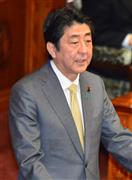 参院本会議で、民主党の大野元裕氏の代表質問に答える安倍晋三首相＝７日午後、国会・参院本会議場（斎藤良雄撮影）