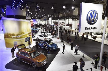 広州国際モーターショーに出展したＶＷのブース＝１１月２０日、広東省（共同）