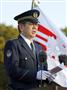 警視庁の年頭部隊出動訓練で訓示する高橋清孝警視総監＝８日午前、東京都新宿区の明治神宮外苑絵画館前