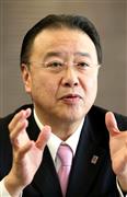 損保ジャパン日本興亜ホールディングスの桜田謙悟社長インタビュー＝東京都新宿区（古厩正樹撮影）