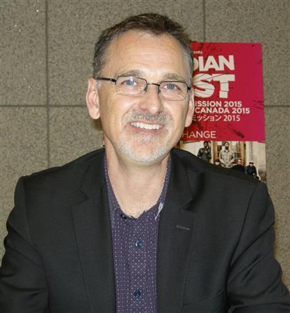 カナディアン・インディペンデント・ミュージック協会（ＣＩＭＡ）会長のスチュワート・ジョンストンさん＝東京都港区の在日カナダ大使館（藤沢志穂子撮影）