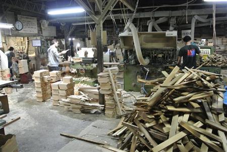 大橋量器の工房。清らかな木の香りが漂う＝岐阜県大垣市（北林功さん撮影）