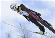 今季３勝目を挙げた高梨沙羅（さら）の１回目＝２０１６年１月１６日、北海道札幌市中央区の宮の森ジャンプ競技場（札幌市）
