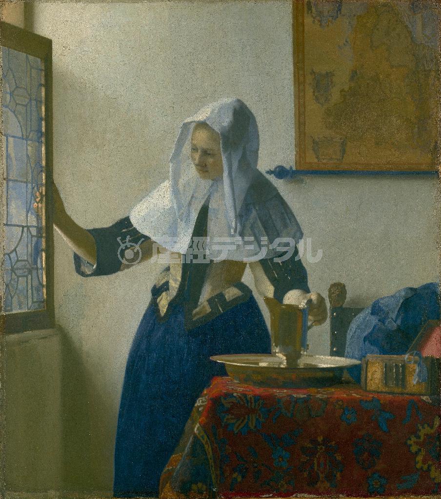メヨハネス・フェルメール「水差しを持つ女」（１６６２年頃、４５．７×４０．６ｃｍ、メトロポリタン美術館、ニューヨーク）。Ｍａｒｑｕａｎｄ＿Ｃｏｌｌｅｃｔｉｏｎ，Ｇｉｆｔ＿ｏｆ＿Ｈｅｎｒｙ＿Ｇ．Ｍａｒｑｕａｎｄ，１８８９（８９．１５．２１）。Ｐｈｏｔｏ＿Ｃｒｅｄｉｔ：Ｉｍａｇｅ＿ｃｏｐｙｒｉｇｈｔ。（Ｃ）Ｔｈｅ＿Ｍｅｔｒｏｐｏｌｉｔａｎ＿Ｍｕｓｅｕｍ＿ｏｆ＿Ａｒｔ．Ｉｍａｇｅ＿ｓｏｕｒｃｅ：Ａｒｔ＿Ｒｅｓｏｕｒｃｅ，ＮＹ