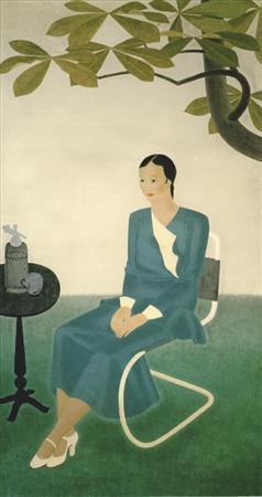 吉岡堅二《椅子による女》１９３１年（提供写真）