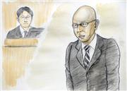 政務活動費をだまし取ったとして詐欺などの罪に問われ、初公判に臨む元兵庫県議の野々村竜太郎被告（イラスト・田村角）