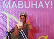 ミス・ユニバース世界大会で優勝したフィリピン代表のピア・アロンゾ・ウォルツバックさん＝２０１６年１月２４日、フィリピン・ケソン（ＡＰ）