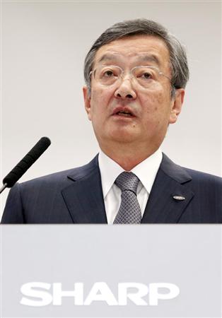 シャープの高橋興三社長＝昨年１０月３０日、東京都港区（早坂洋祐撮影）