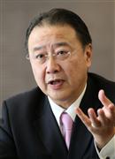 損保ジャパン日本興亜ホールディングスの桜田謙悟社長インタビュー＝東京都新宿区（古厩正樹撮影）