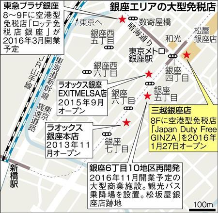 銀座エリアの大型免税店