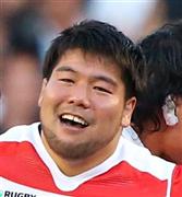 ラグビーのトップリーグ、サントリーの畠山（はたけやま）健介＝２０１５年９月１９日、英国・ブライトン（山田俊介撮影）