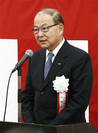 リニア中央新幹線の起工式で、あいさつするＪＲ東海の山田佳臣会長＝２７日午前、東京都港区