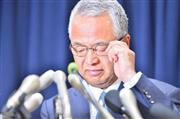 記者会見で閣僚辞任を表明した甘利明（あまり・あきら）経済再生担当相＝２０１６年１月２８日午後、東京都千代田区（宮崎瑞穂撮影）