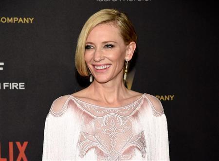 豪女優、ケイト・ブランシェットさん＝２０１６年１月１０日、米カリフォルニア州ビバリーヒルズ（ＡＰ）
