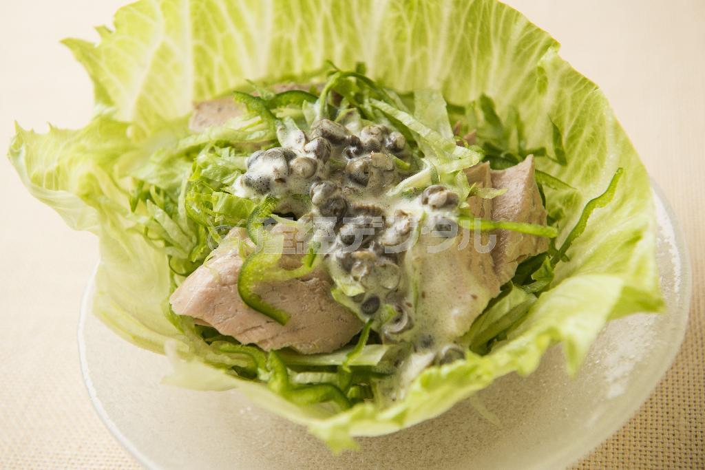 鮭の蒸しサラダ（松下二郎さん撮影）