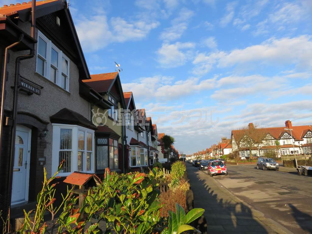 地元の人が「マイカサ・ストリート」と呼ぶ「ミカサ・ストリート」＝２０１６年１月２１日、英カンブリア州バロー・イン・ファーネス（岡部伸撮影）