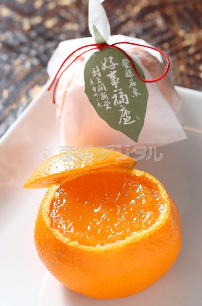 池波正太郎が好んだ「好事福盧」は和歌山の有田みかんを使用したゼリーで、１１～３月の期間限定＝２０１６年１月６日、京都市中京区（志儀駒貴撮影）