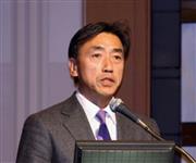 ファミリーマートの新社長に就任予定の澤田貴司氏＝４日、東京都港区